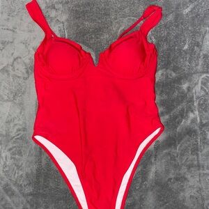 SHEIN Red Women's One Piece Swimsuit
